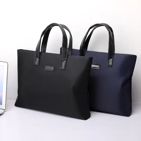 Bolso Tote para Portátil de Negocios para Hombre Gran Capacidad Impermeable de Tela Oxford Maletín Bolso de Mano para Oficina Trabajo