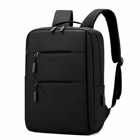Men Business Backpack Large Capacity Oxford Cloth Laptop Bag Travel Daypack Breathable Ergonomic Strap With USB Charging Port