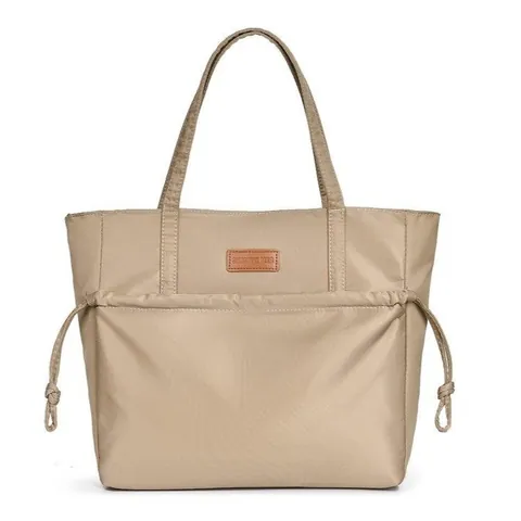Women Large Capacity Oxford Cloth Tote Bag Retro Solid Color Shoulder Bag For Travel Daily Waterproof Handbag