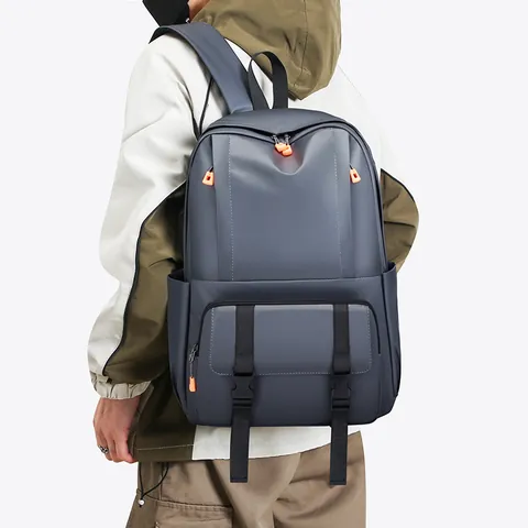 Large Capacity Oxford Cloth Laptop Backpack Men Functional Waterproof Backpack With Contrast Zipper Pulls School Bag Casual Travel
