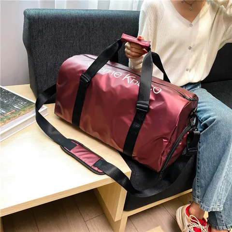 Large Capacity Oxford Duffle Bag For Travel Fitness Yoga With Independent Shoe Compartment Dry Wet Separation Waterproof Multi Functional Weekend Overnight Bag For Men Women