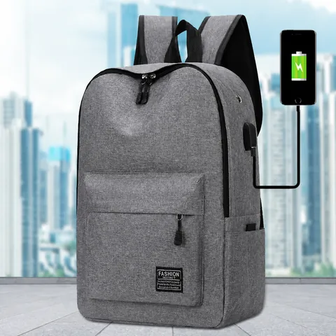 Επαγγελματικό Casual Σακίδιο Πλάτης Φόρτιση USB Μεγάλη Χωρητικότητα Αδιάβροχο Νάιλον Τσάντα Laptop Σχολική Για Ταξίδια Μαθητές Μινιμαλιστικό Μονόχρωμο Πολυστρωματικό
