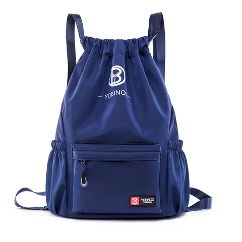 Large Capacity Drawstring Backpack Water Resistant Lightweight Nylon Gym Sackpack Sports Travel School Shoulder Bag For Men Women