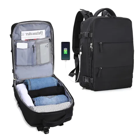 Large Capacity Travel Backpack For Women Waterproof Oxford Cloth Multi Functional Business Laptop Bag With USB Port