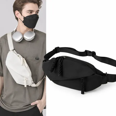 Ανδρική Τσάντα Στήθους από Νάιλον Streetwear Ελαφριά Αδιάβροχη Τσάντα Χιαστί Ώμου Casual Ταξίδι Υπαίθρια Μικρή Τσάντα