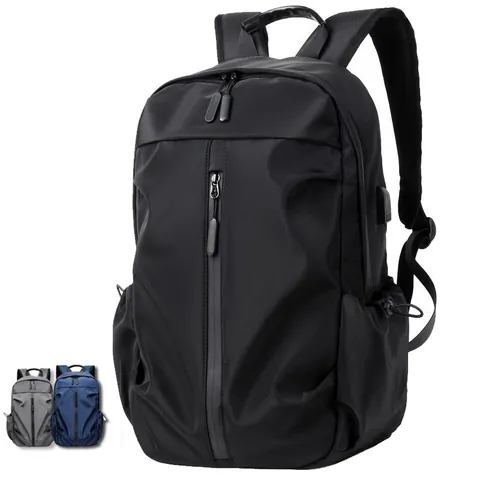 Business Laptop Rucksack Für Damen Herren Wasserdicht Oxford Gewebe Reisetasche Mit USB Ladeanschluss Große Kapazität Schultasche