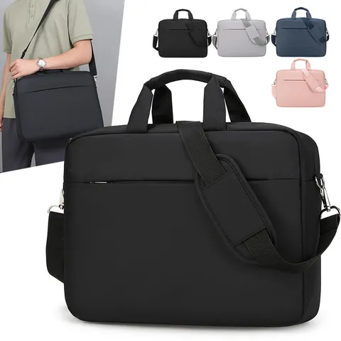 Minimalist Nylon Waterproof Laptop Bag 15 Inch Notebook Large Capacity Business Briefcase Removable Strap Office Handbag