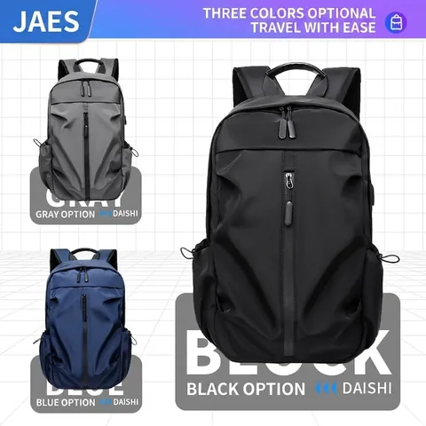 Waterproof Oxford Cloth Backpack For Men Casual Business Travel Rucksack With USB Charging Port Laptop Backpack School Bag