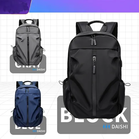 Zaino in Tessuto Oxford Impermeabile per Uomo Zaino da Viaggio Casual Business Con Porta di Ricarica USB Zaino per Laptop Borsa da Scuola