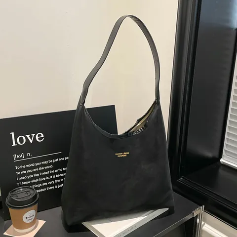 Bolso de Mano de Gran Capacidad para Mujer Cuero PU Mate Bolso de Hombro Minimalista Color Sólido Bolso Hobo Estilo Coreano
