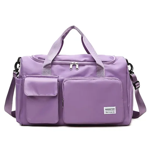 Bolsa de Viaje de Gran Capacidad Bolsa de Deporte Tela Oxford Impermeable Bolsa de Fin de Semana Con Compartimento para Zapatos Independiente Separación Seco Húmedo