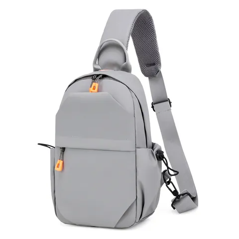 Herren Oxford Brusttasche Sportlich Sling Umhängetasche Mit USB-Ladeanschluss Kopfhörerloch Große Kapazität Freizeit Rucksack