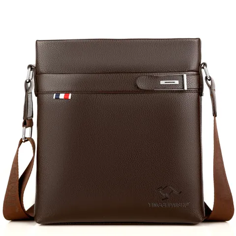 Borsa a Tracolla Uomo Business Casual in Pelle PU Grana di Litchi Impermeabile Grande Capacità Borsa Con Tracolla