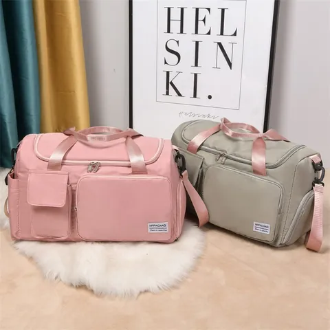 Borsa da Viaggio in Tessuto Oxford di Grande Capacità Impermeabile Borsa Fitness Con Scomparto Scarpe Indipendente Per Uomo Donna Sportiva Casual
