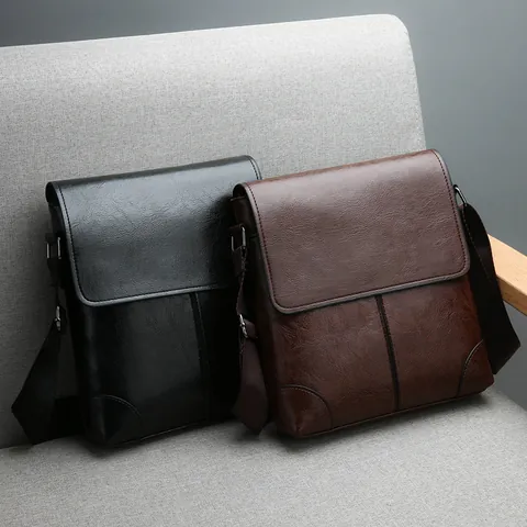 Heren PU Leer Zakelijk Casual Crossbody Tas Waterdichte Schoudertas Messenger Bag Met Flap Voor Dagelijks Pendelen Kantoorgebruik
