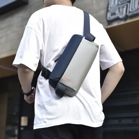 Herren Mode Casual Brusttasche Wasserdichtes Oxford-Gewebe Umhängetasche Große Kapazität Schultertasche Mit Buchstabendruck Für Reisen Arbeit