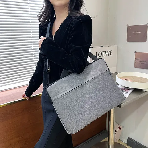 Professional Waterproof Oxford Cloth Laptop Bag Business Briefcase With Removable Shoulder Strap Protective Handbag For Men Women