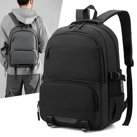 Large Capacity Men Business Laptop Backpack Waterproof Nylon Multi-Pocket Travel Rucksack School Bag For Daily Work Commuting