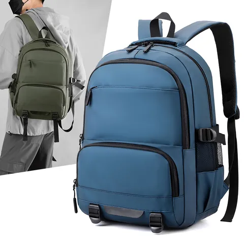 Large Capacity Men Business Laptop Backpack Waterproof Nylon Multi-Pocket Travel Rucksack School Bag For Daily Work Commuting