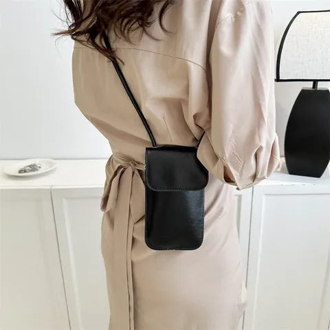 Damen Casual Minimalistisch Metallisch PU Leder Umhängetasche Handytasche Flip Top Kleine Quadratische Schultertasche
