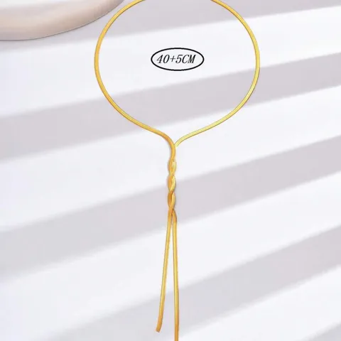 Titanium Steel Y-shaped Snake Chain Necklace With Long Tassel Woven Design Minimalist Gold Silver Plated Jewelry For Women