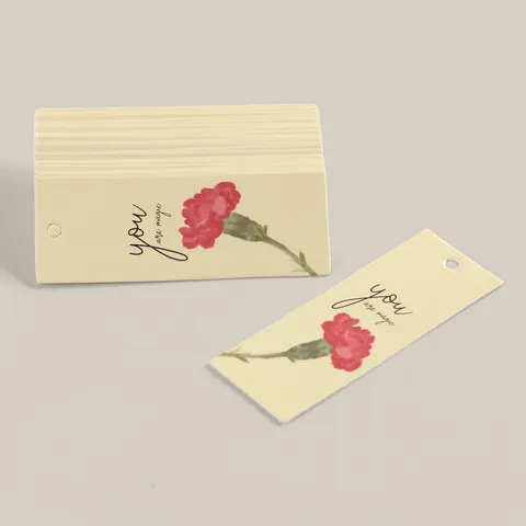 Etiquetas de Regalo de Clavel Dibujadas a Mano Tarjetas de Papel Para Decoración de Paquetes de Regalo Con Cita You Are Magic