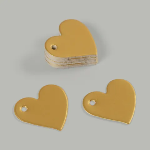 Etichette Regalo a Forma di Cuore Oro Con Foro Mini Etichette di Carta Per Matrimonio Compleanno Festival Decorazione Imballaggio Fai Da Te