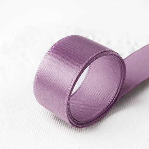 Light Purple Polyester Satin Ribbon For Gift Box Packaging Flower Bouquet Decoration DIY Crafts Elegant Decorative Material