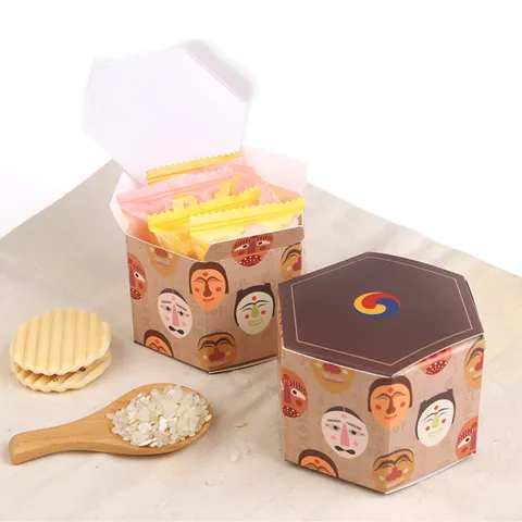 Scatola Regalo Per Caramelle Esagonale Vintage Con Nastro In Raso Motivo Floreale Tradizionale Confezione Per Matrimonio Festa