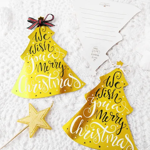 Etichette Regalo Appese in Carta con Foglia d Oro di Natale a Forma di Pupazzo di Neve Albero Tazza di Caffè per Decorazione Festa