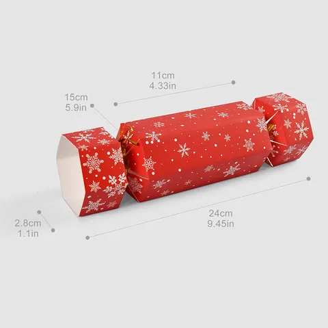 Scatole Regalo in Carta a Forma di Caramella Con Motivo a Fiocco di Neve Numeri Fortunati per Matrimonio Natale Festa