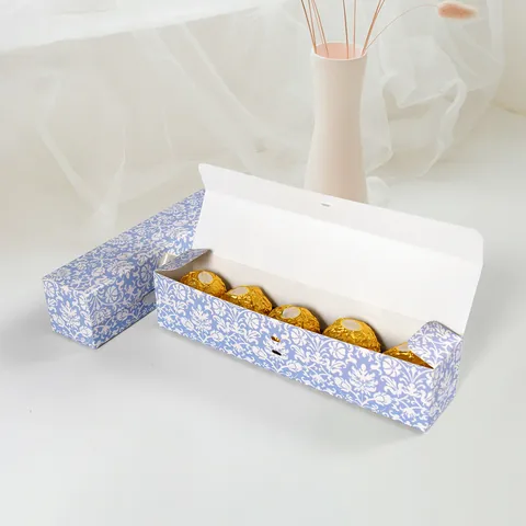 Rechteckige Schokoladen Geschenkbox Mit Satin Schleife Faltbare Pappe Schmuck Verpackungsbox Für Valentinstag Hochzeit Party
