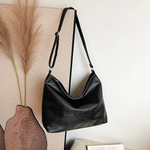 Bolso Tote de Cuero PU Suave Informal para Mujer Gran Capacidad Letras en Relieve Bolso de Hombro de Moda para el Trabajo Diario
