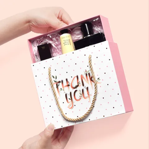 Cajas de Regalo para Caramelos de Boda Portátiles para Invitados de Cartón Con Asa Estampado de Lunares Floral Embalaje