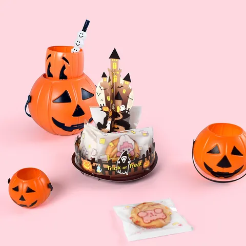 Κουτί Γλυκών Κάστρο Halloween Βάση για Cupcake από Χαρτόνι Πύργος Διακόσμηση Πάρτι Halloween