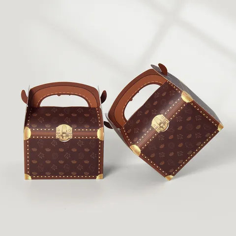Vintage Schatzkiste Geschenkbox Retro Koffer Stil Pappe Handheld Verpackungsbox Für Hochzeit Party Süßigkeiten Geschenkboxen