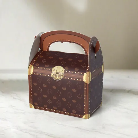 Vintage Schatzkiste Geschenkbox Retro Koffer Stil Pappe Handheld Verpackungsbox Für Hochzeit Party Süßigkeiten Geschenkboxen