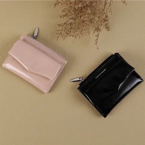 Damen Minimalistische PU Leder Kurze Reißverschluss Portemonnaie Briefumschlag Stil Multifunktionale Münzbörse Kartenhalter