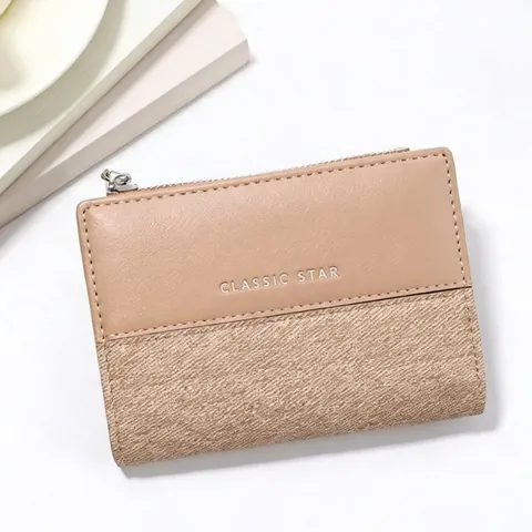 Dames Patchwork PU-leer Kleine Portemonnee Rits Muntvak Multifunctionele Kaarthouder Korte Geldclip Tas Accessoire
