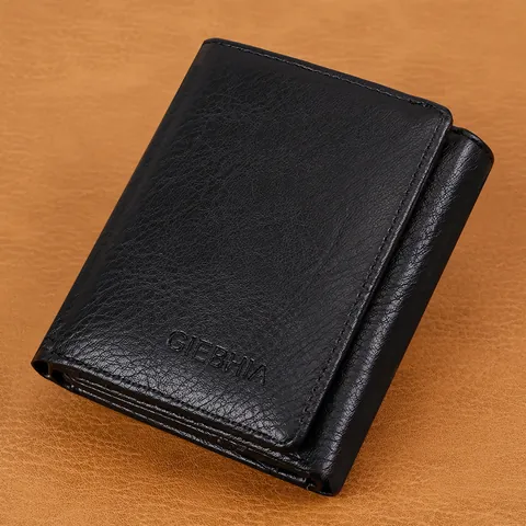 Vintage PU Leder Dreifach Gefaltete Brieftasche Für Herren Business Große Kapazität Kartenhalter Retro Schlanker Geldbeutel Geschenk