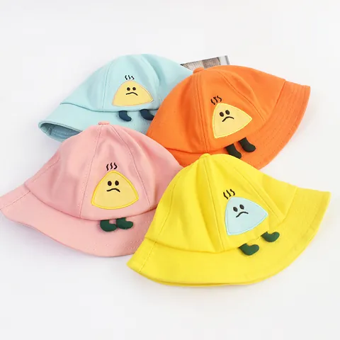 Cappello da Pescatore in Cotone per Bambini con Cartone Animato Protezione Solare Traspirante per Neonati e Ragazzi