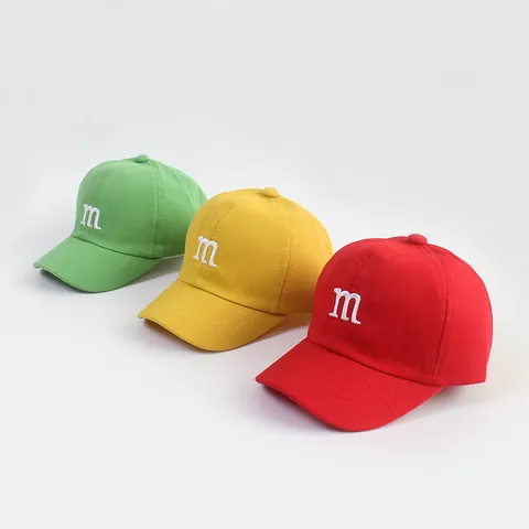 Kinderen Geborduurde Letter M Baseballpet Kinderen Verstelbare Zonbescherming Hoed Casual Outdoor Reizen Mesh Pet