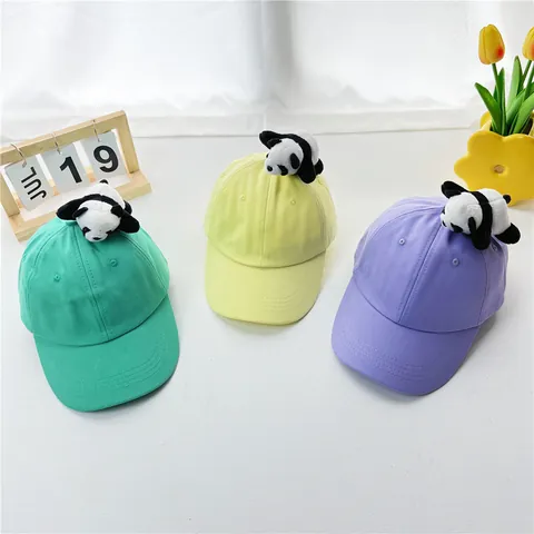 Niedliche Panda Plüschtier Baumwolle Baseballkappe Für Kinder Erwachsene Sommer Sonnenschutz Outdoor Reise Lässige Sportmütze