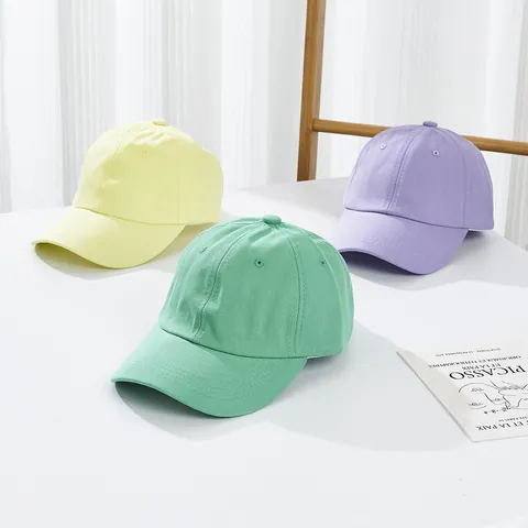 Einfarbige Baseballkappe Für Kinder Und Erwachsene Minimalistischer Sonnenschutz Baumwollmischung Verstellbarer Sonnenhut Outdoor Sport Hut