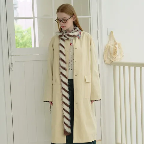 Sciarpa a Maglia Sottile a Righe Diagonali in Pelliccia da Donna Morbido Peluche Scaldacollo in Filato di Acrilico Stretto Accessori