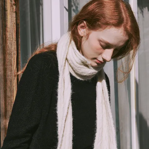 Women Winter Warm Cable Knit Scarf Solid Color Soft Acrylic Blend Scarf Neck Warmer Fashion Long Knitted Scarf For Outdoor Cold Weather