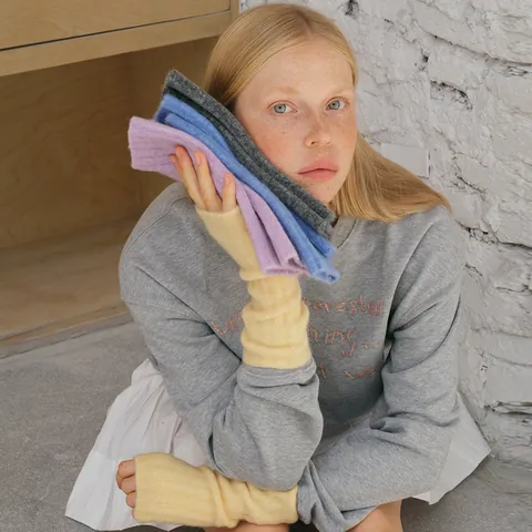 Damen Wollmischung Gestrickte Halbfinger Handschuhe Winter Warm Einfarbig Fingerlose Fäustlinge Rippenstrick Weiche Armstulpen Lässiges Zubehör