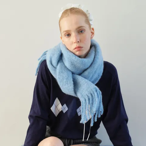 Damen Alpakawolle Mischung Winter Schal Weich Warm Einfarbig Quaste Fransen Schal Mode Elegant Minimalistisch Langer Wickel Für Damen Geschenk