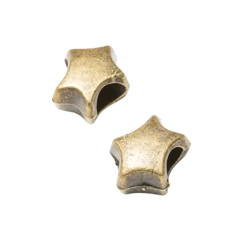 Vintage Legierung Sternform Großlochperlen Antik Silber Bronze Sternzwischenperlen Für DIY Schmuckherstellung Armband Halskette Zubehör