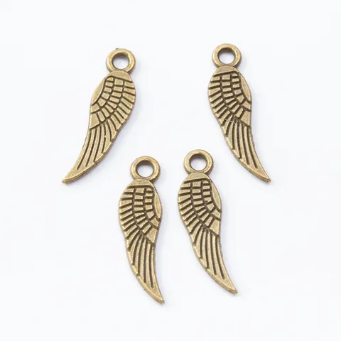 Vintage Zinc Alloy Wing Charms Feather Pendants For DIY Jewelry Making Necklace Bracelet Earring Accessories Gold Silver Bronze